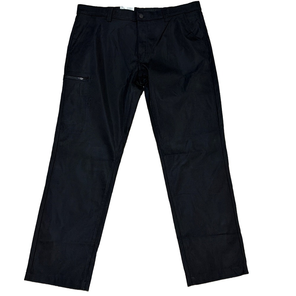 Copper & Oak Pants Mens 38x32 Black Tech Utility Straight Fit Stretch NWT